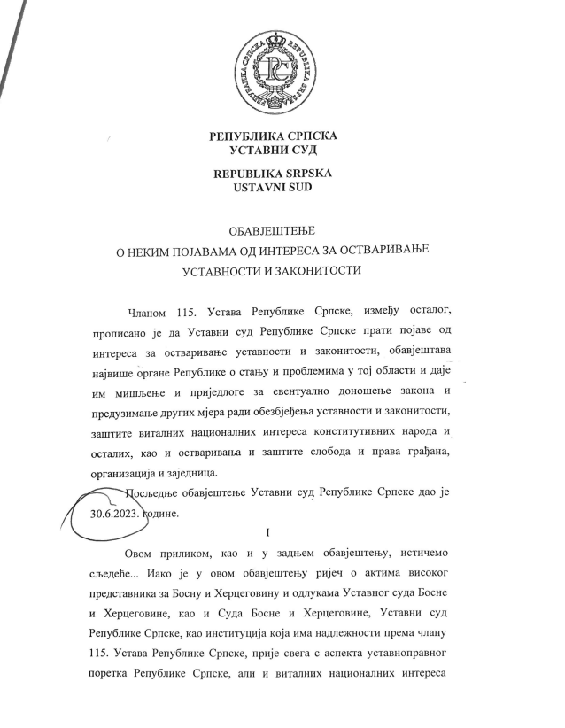 Tvrde da Schmidtove odluke nemaju legitimitet: Ust